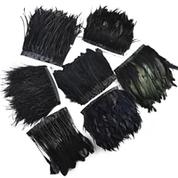 1meter white black feathers for needlework ribbon tape trim dress turkey ostrich pheasant goose fringes clothes sewing trimmings