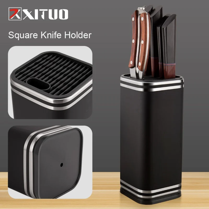 

XITUO новый квадратный нож из нержавеющей стали Hodler можно положить кухонные ножи шеф-повара ножницы кухонный Многофункциональный полезный ин...