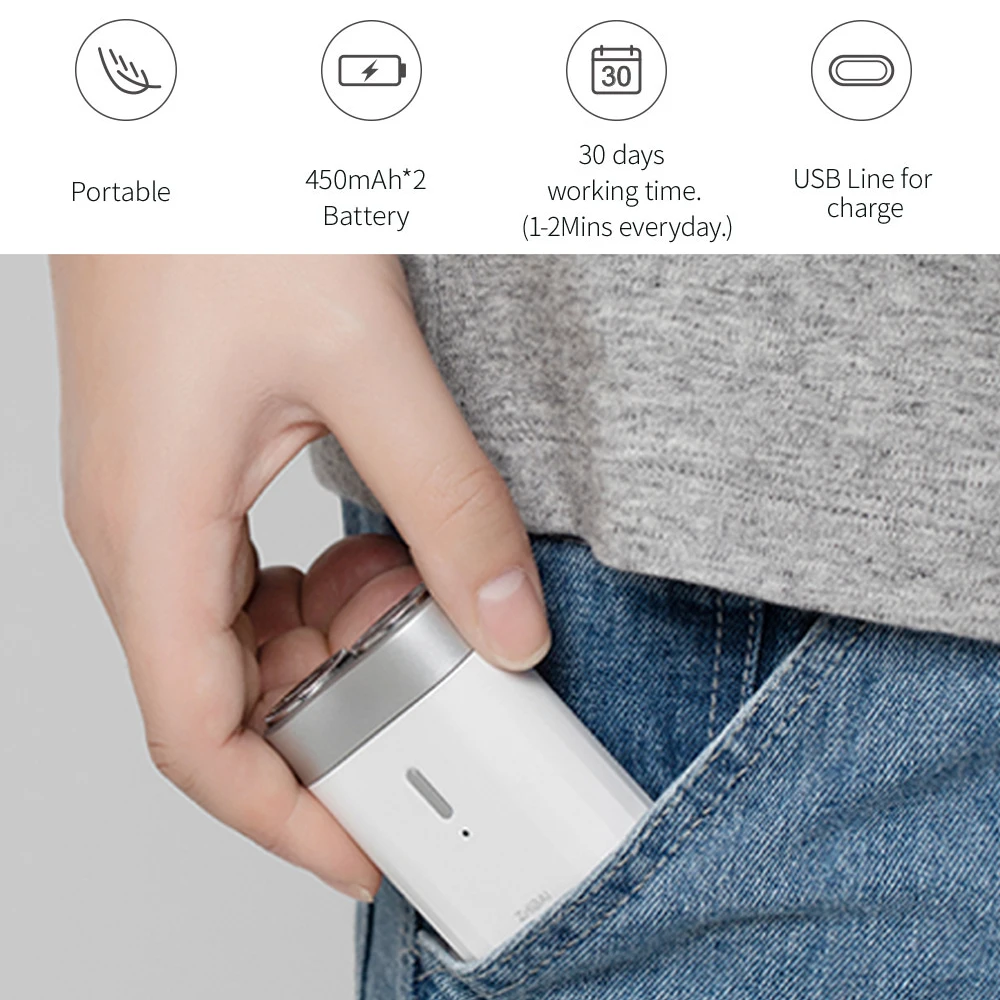 

Бритва мужская ZHIBAI, портативная, водонепроницаемая, с зарядкой от USB, IPX7