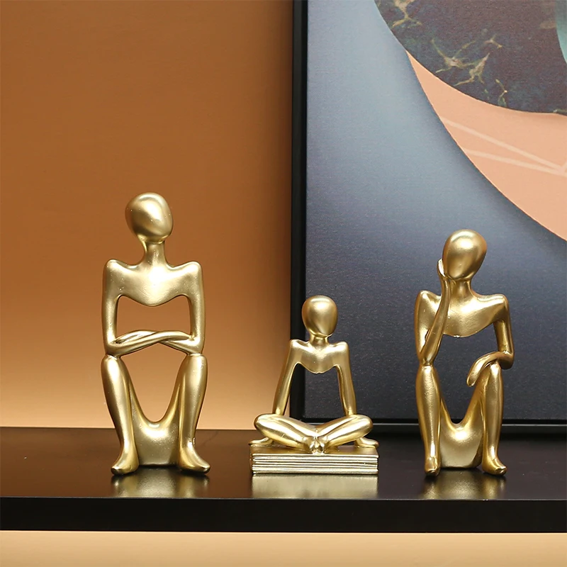 

Simple modern abstract characters, light luxury small ornaments, creative TV cabinets, indoor home furnishings, soft decorations