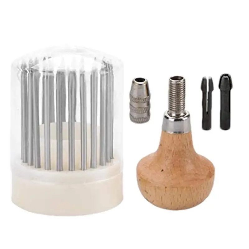 

Engraving Setting Tools 23pcs Beading Tools Set With Wooden Handle Stone Setting Beading Tool Kit DIY Jewelry Craft Making Kit