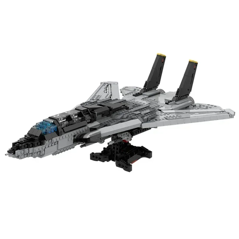 Moc строительные кирпичи модель военного самолета F-14 Tomcat технология истребителя
