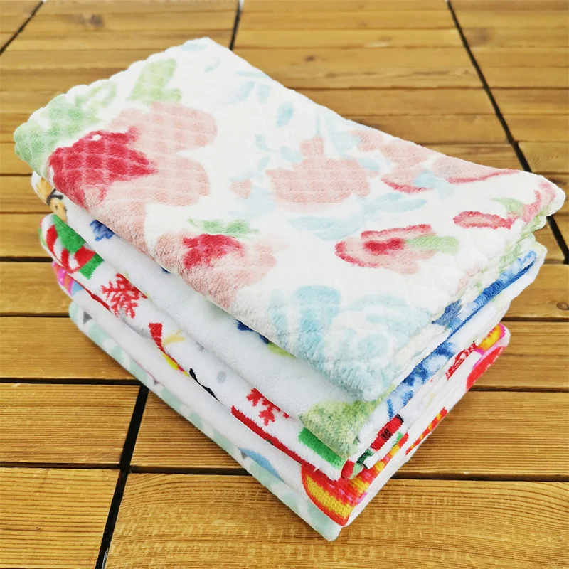 

1 Piece 24 Colors Printed Cotton Towels Face Hand Hair Towel Home Hotel Travel General Use 70x40cm 27.6"x15.7" 150g Christmas