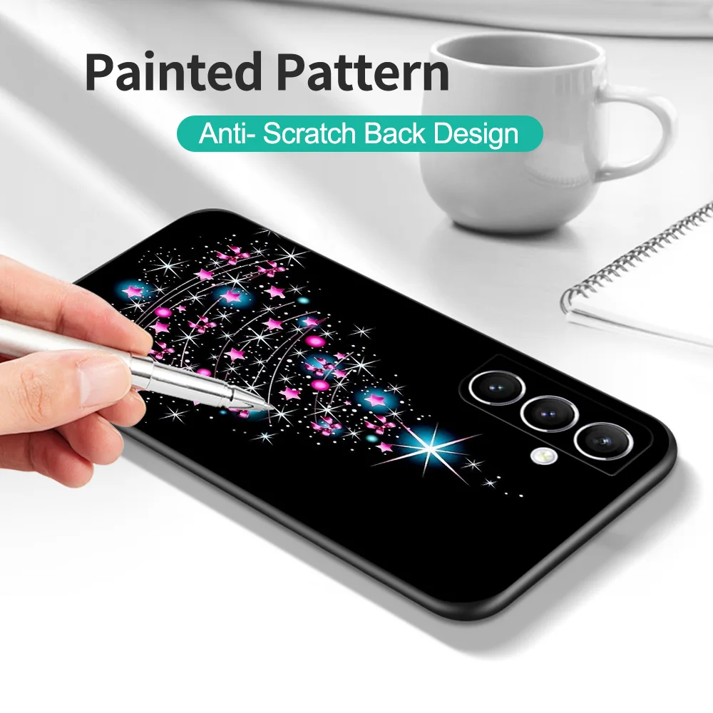 Черный чехол из ТПУ для Samsung Galaxy M53 M13 M62 A12 A22 A22S A32 A42 A52 A52S A72 4g 5g A20S Рождественский