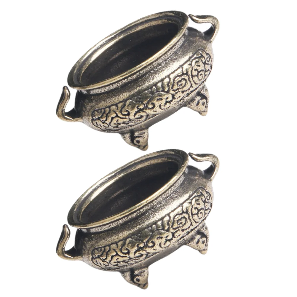 

Burner Holder Brass Censer Mini Bowl Ornament Cone Metal Tiny Fragrance Aroma Miniature Coil Ash Decor Home Decorative Arom