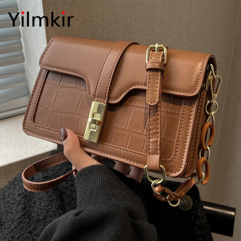 

Casual Classic Simple Retro Women Crossbody Small Square Package Fashion Popular Versatile Multifunction Lady Shoulder Bag