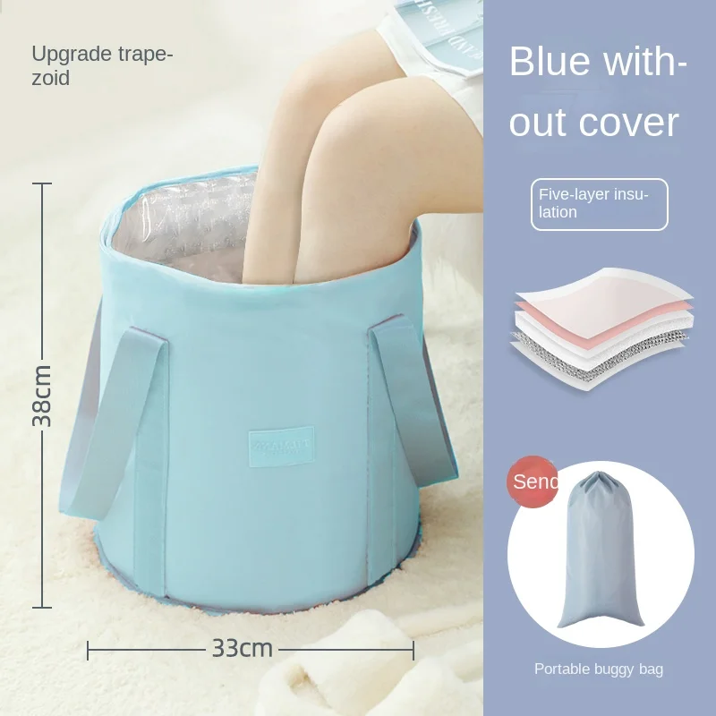 

Foldable Foot Bath Bag Deep Barrel over Calf Household Portable Foot Bath Feet-Washing Basin Insulation Foot Bath Barrel