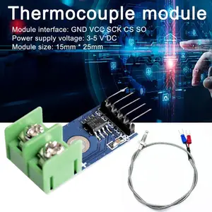 Thermocouple Module MAX6675 M6 GND VCC SCK CS SO 2000V ESD Signal 3. 0-5 5V Current 50mA Measurement Range 0 ℃ To 1024 ℃
