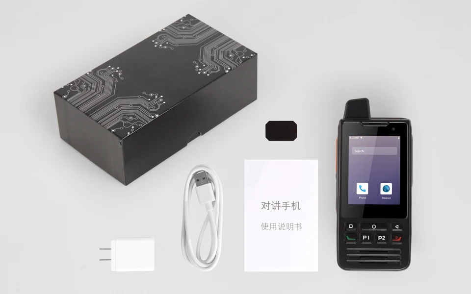 UNIWA F60 4G Zello Walkie Talkie Smartphone  IP68 Android 9.0 PTT Moblie Phone 1GB RAM 8GB ROM Touch Screen FM Radio GPS SOS