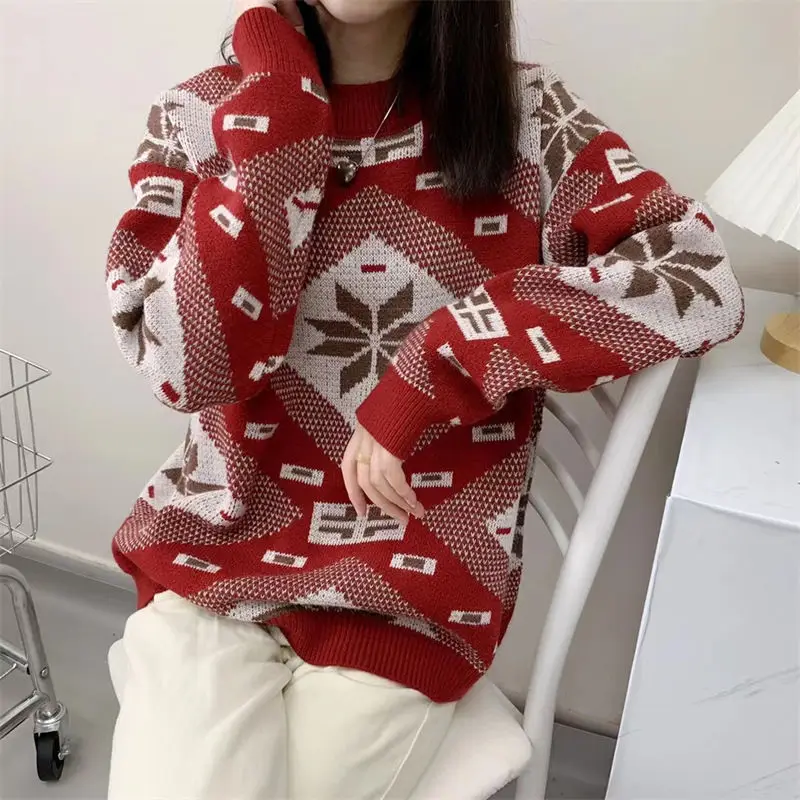 

Pullovers sweater soft glutinous female long sleeve bottom knitted bottoming shirt loose o neck knit sweater women's clothing