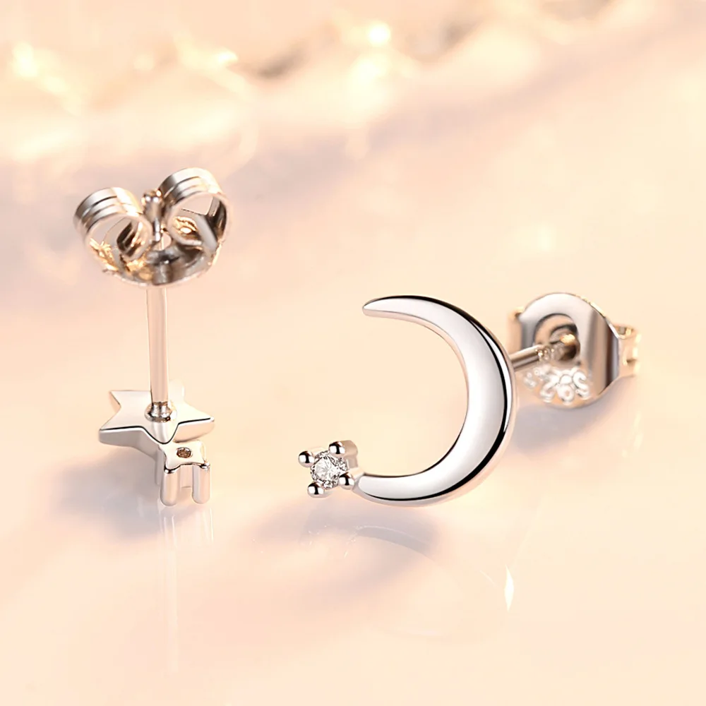 Temperament Female Personality Simple Electroplated Silver Versatile Jewelry Earings for Women Stud Earrings