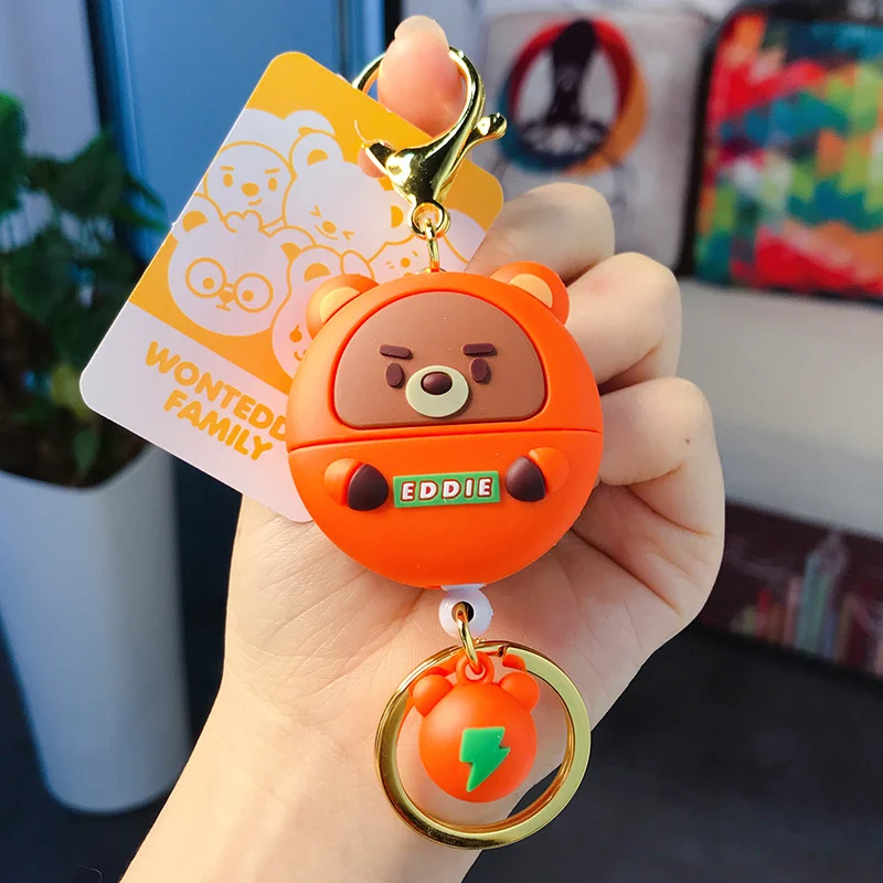 Милый выдвижной брелок в виде животного из сплава милый женский портативный