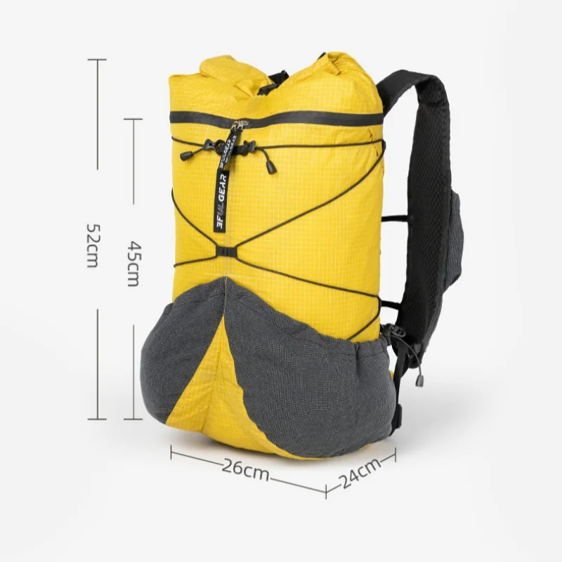 Фото 3F UL GEAR Koala Открытый рюкзак UHMWPE Сверхлегкий рюкзак для кемпинга 20 + 5 л IXPE с мягкой спинкой унисекс для путешествий, пешего туризма, альпинизма №5