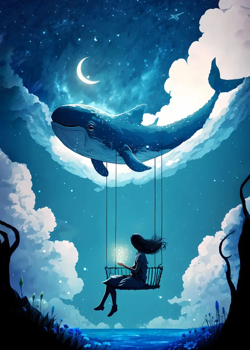 

Картина "Синий кит" на холсте