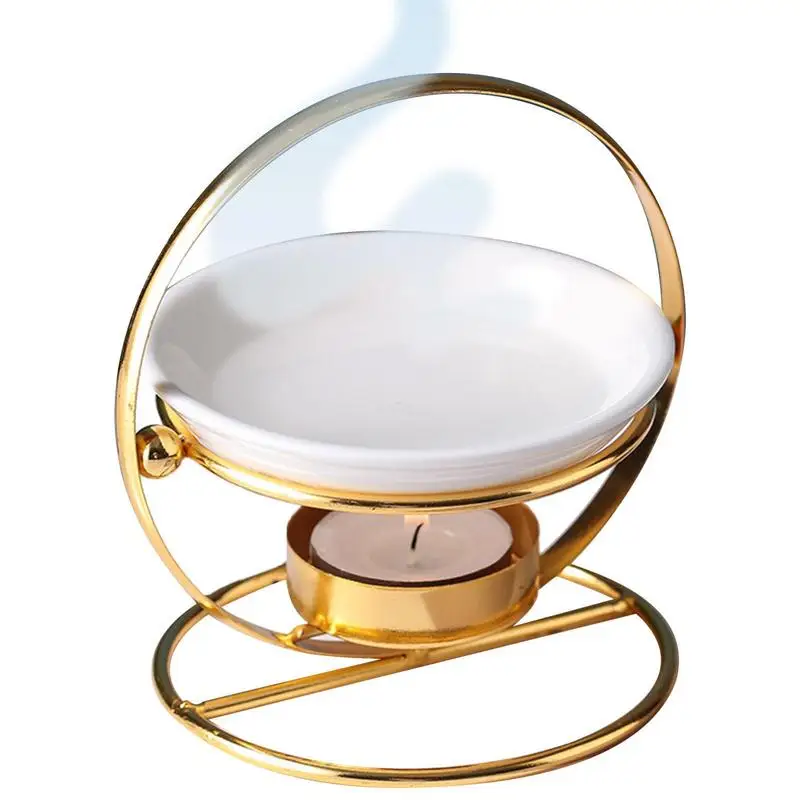 

Essential Oil Burner Aroma Diffuser Ceramic And Iron Wax Melter Candle Waxs Warmer Tealight Candle Holder Essential Oil Incense