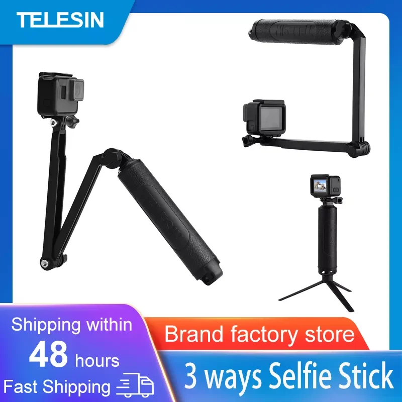 

TELESIN 3 ways Waterproof Selfie Stick Tripod Floating Hand Grip Monopod Pole for GoPro Hero 10 9 8 7 6 5 Insta360 Osmo Action