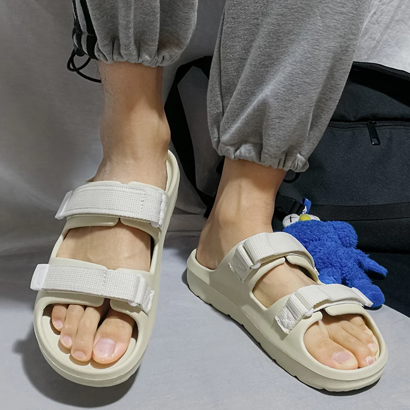 Сандалии мужские регулируемые мягкая нескользящая подошва платформа пляжные