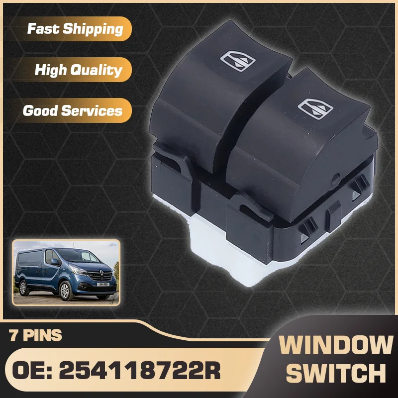 Главная кнопка переключателя управления окном автомобиля для Renault Trafic Fiat Talento Nissan