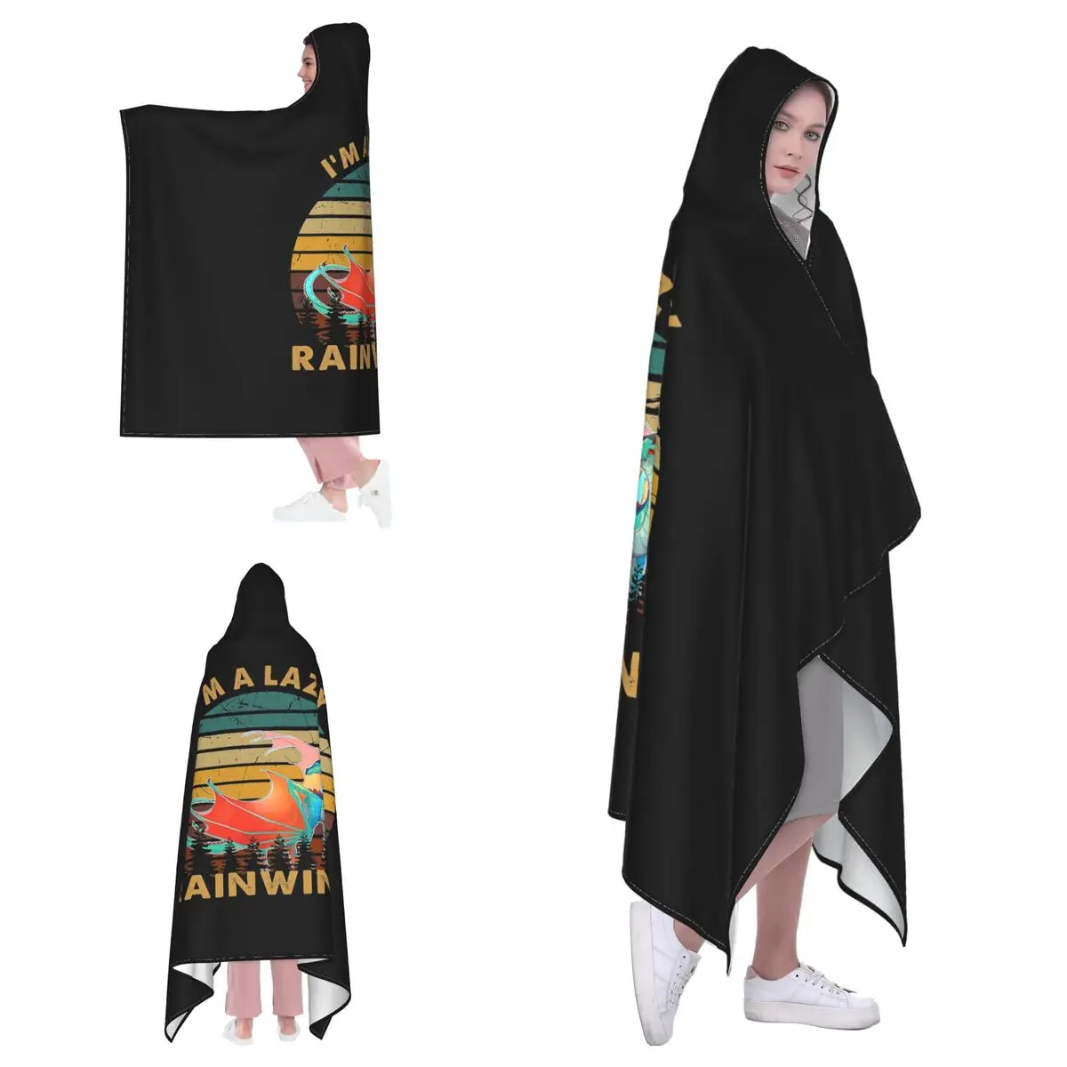 Одеяло с капюшоном Im A Lazy Rainwing Dragon Wings Of Fire Shop плюшевая накидка для спальни