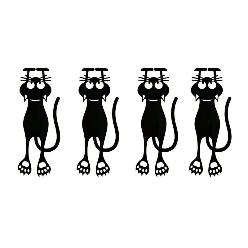 

4 PCS Three-Dimensional Cute Cat Bookmark Acrylic Cartoon Animal Bookmark For Book Lovers Creative Gift