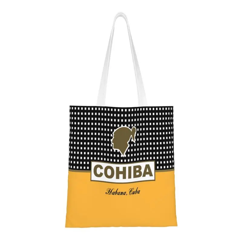 

Сумки для покупок Cohiba Kanye из кубинской ткани, шоппер с модным принтом, сумки на плечо, вместительная моющаяся сумочка