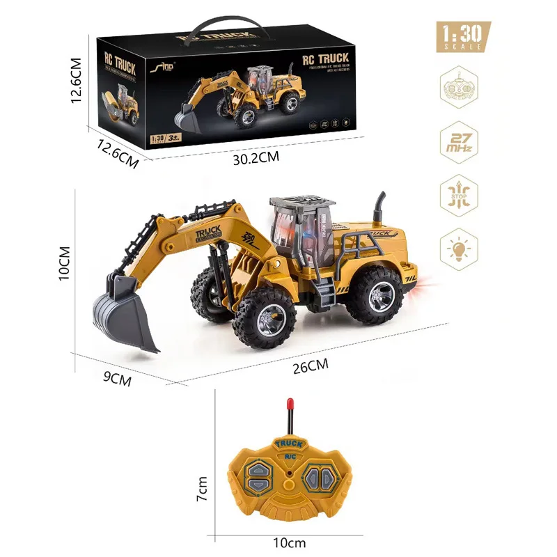 4 Channel Forklift Bulldozer Sanitation Truck Toy For Boys Children's Gift