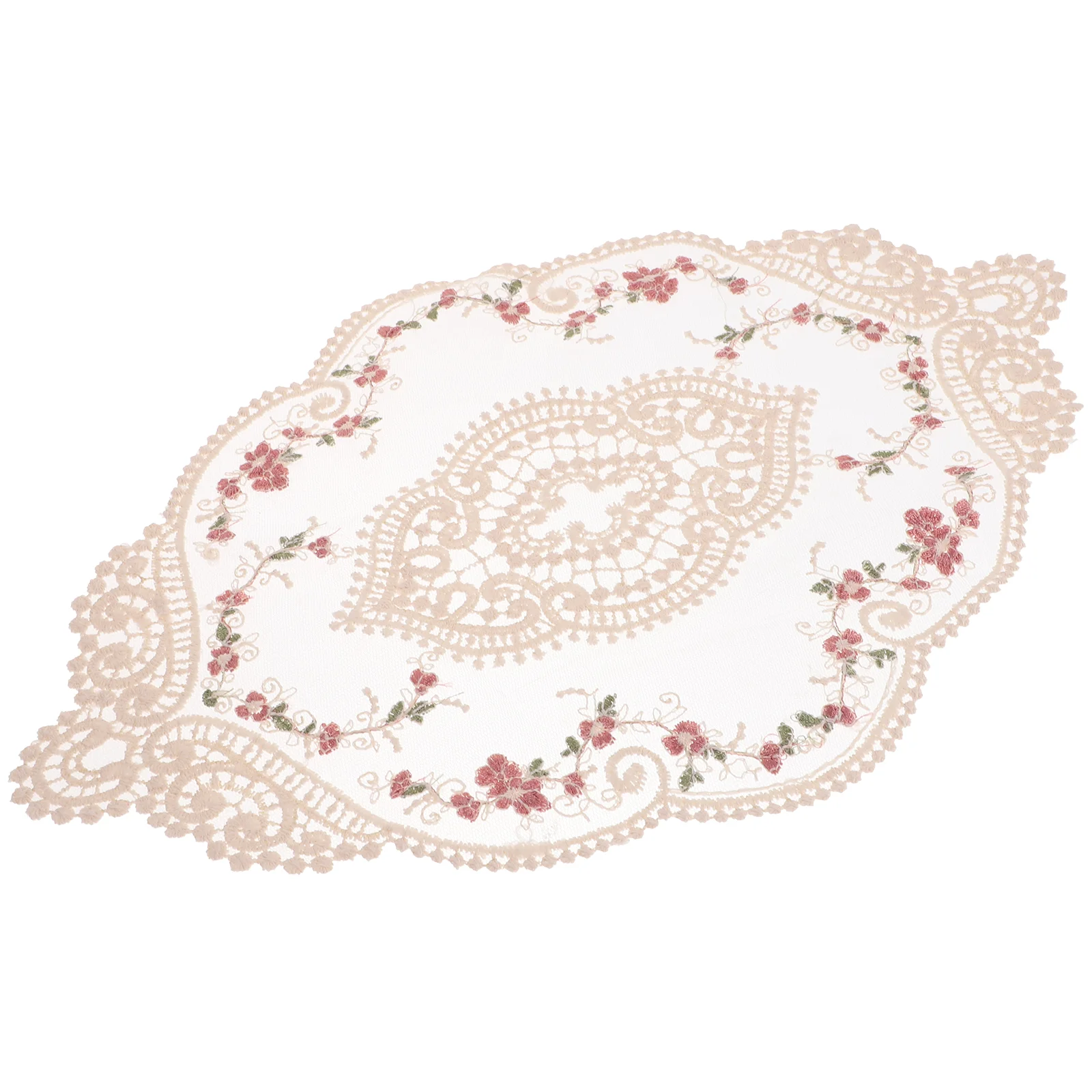 

Table Mats Lace Placemats Embroidered Mat Dinner Placematdecorative Decoration Floral Trivet Washablenon Place Roundteapot
