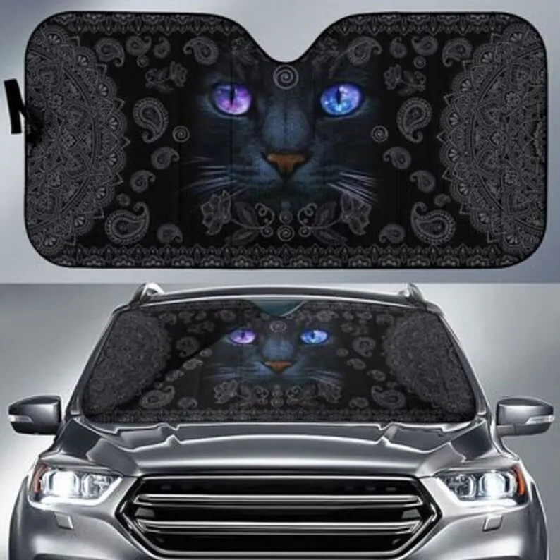 

Cat Eyes Auto Sun Shade Windshield Sunshade, Customized Gift Car Accessories, Custom Animal Pattern Sunshade, Personalized Gifts