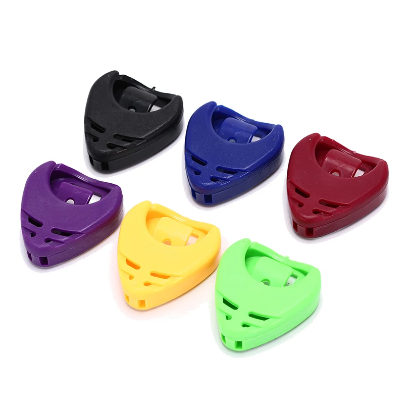 

Durable Heart Shape Guitar Pick Collection Holder Accessories Guitar Pick Case Box Plastic Random Color 4x3cm