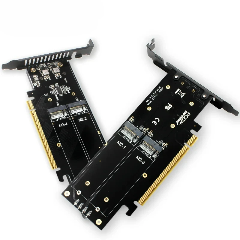 Jiayi Ihyper Pro M2 X16 Nvme 4-дисковая карта Pcie4.0 Gen4.2 разделение