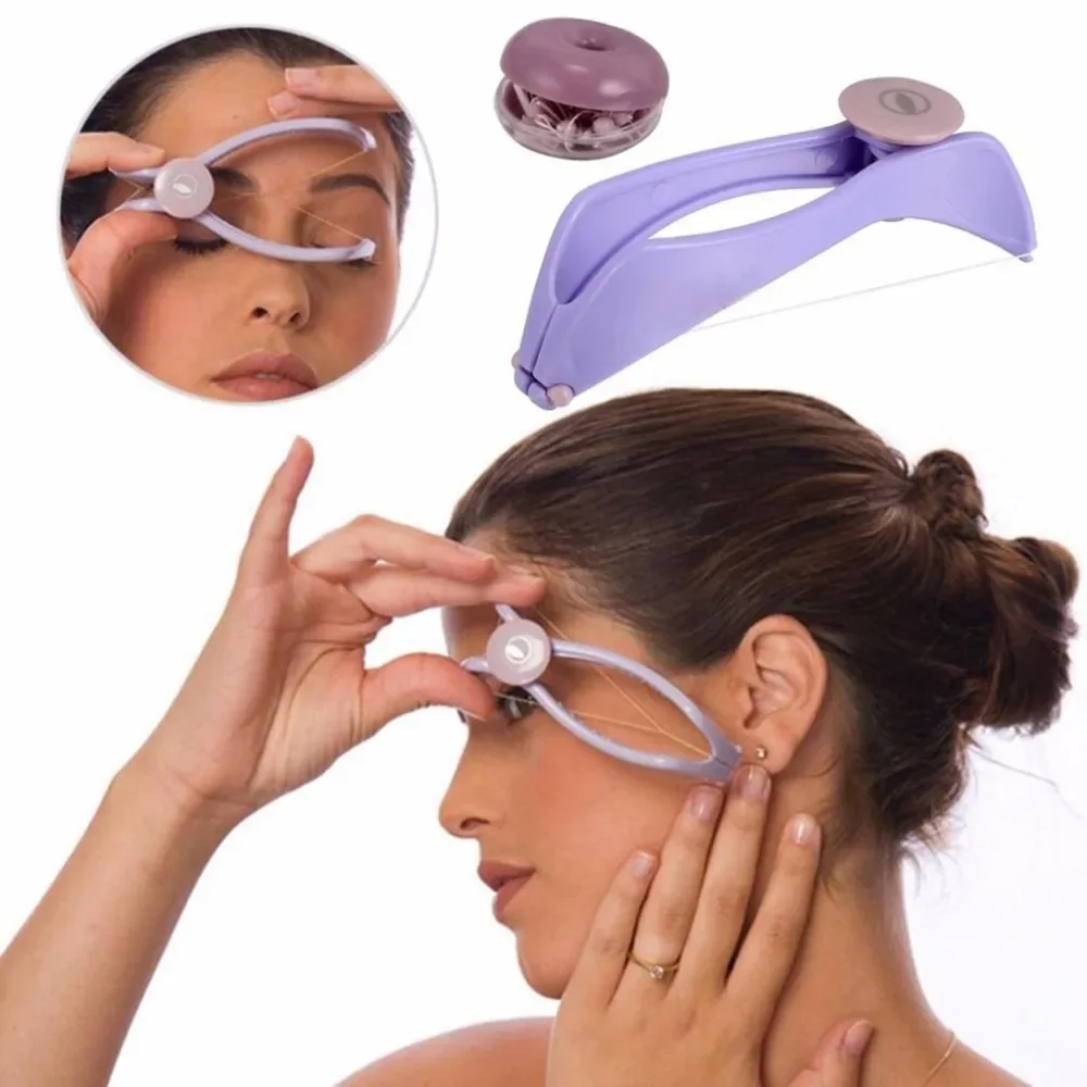 

Женский эпилятор для удаления волос, миниатюрное средство для удаления волос на лице, пружинный нитевой эпилятор для лица, щек, бровей, «сделай сам», косметический инструмент