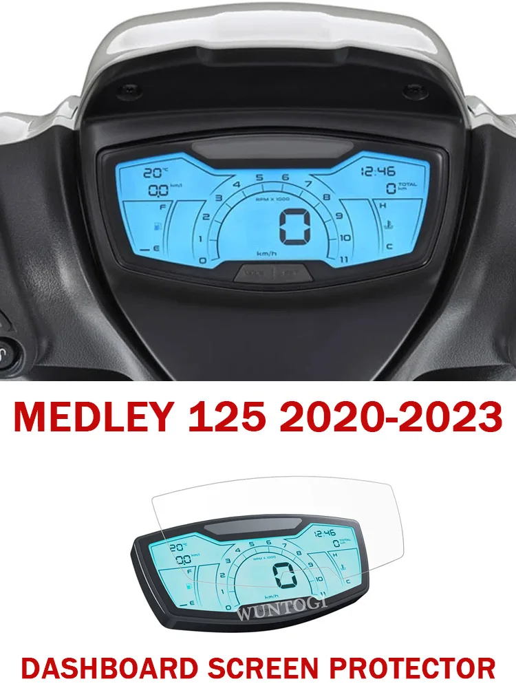 

For Piaggio Medley 125 Accessories Motorcycle Anti-scratch Medley125 2020-2023 Dashboard Screen Protector HD Protective Film