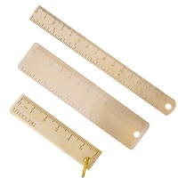 miusie 1 pcs 61215 cm brass ruler straight ruler scale precision ruler tailor sewing ruler measuring drafting tools