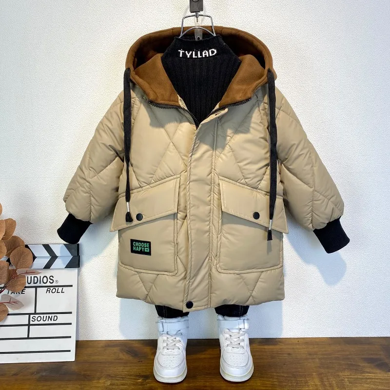 

Winter Jacket kids Hooded Kids Boys Warm Thick Jacket for Boys Teenage Cotton Kids Girl Parka Children Clothes Outerwear