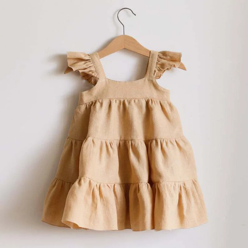 

Toddler Girl Princess Dress Dresses for Girls Clothes Kids Flower Solid Lace New Summer Ruffles Baby 2022 Children Party Newborn