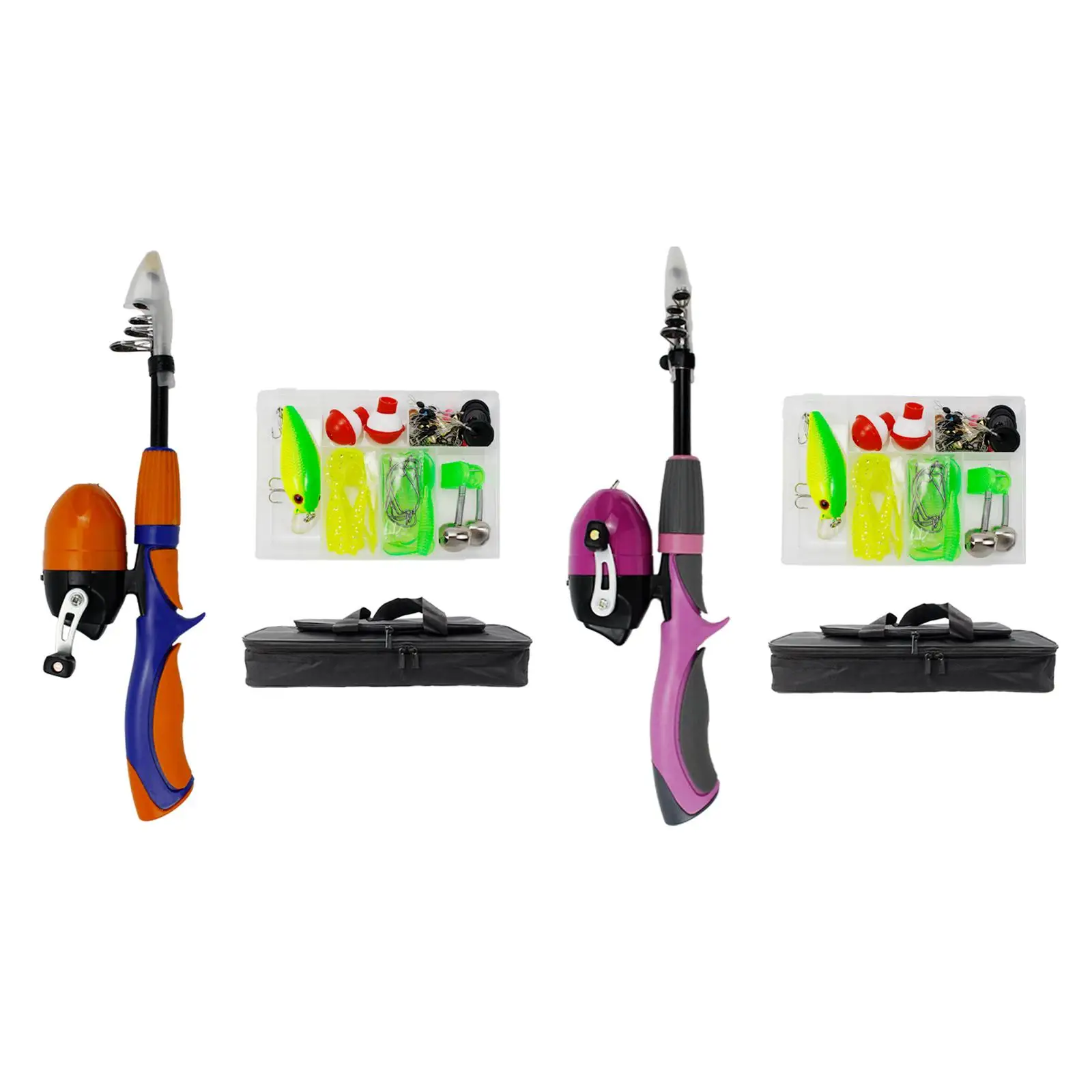 

Fishing Pole Telescopic Rod And Reel Carrier Bags with Fishing Line