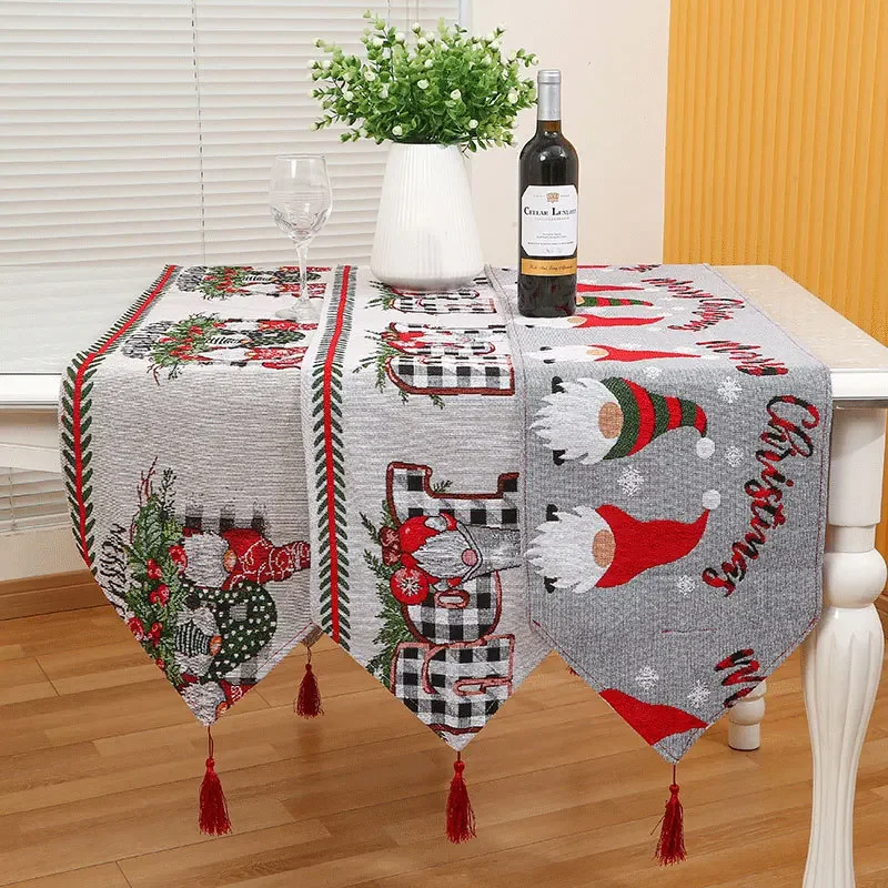 

Christmas Table Runner Merry Christmas Decoration for Home Tablecloth Cover Xmas Ornament Navidad Noel Gifts New Year Party 2023