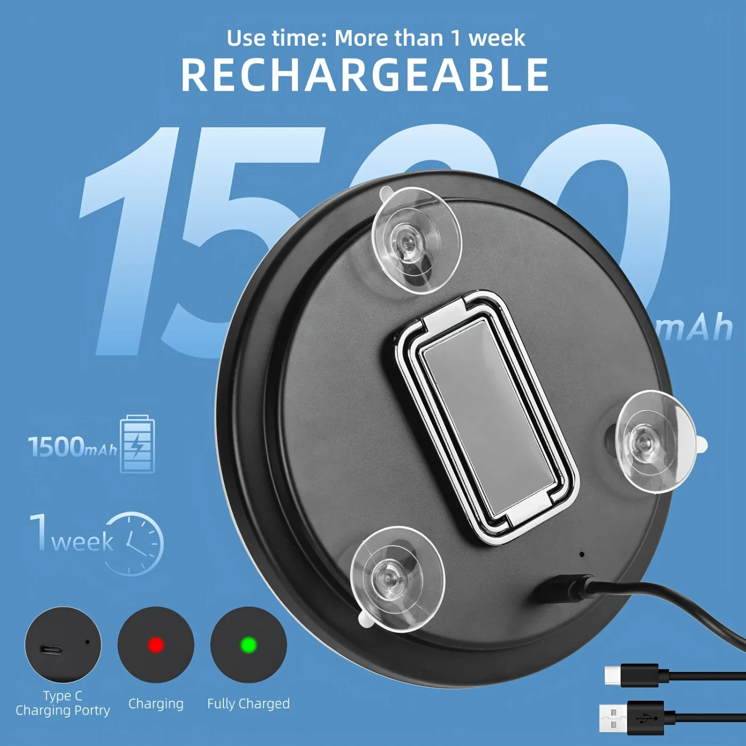 Увеличительное зеркало с подсветкой для макияжа 5X 10X 20X 30X путешествий