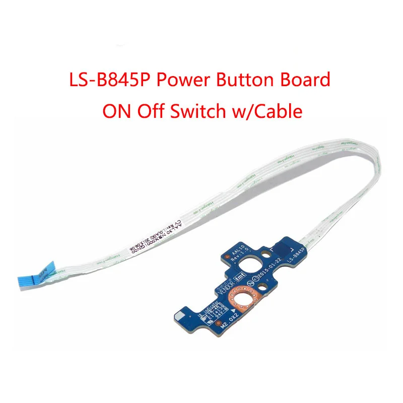 

LS-B845P плата кнопки питания ВКЛ./ВЫКЛ. С заменой кабеля для Dell Inspiron 17 5755 5758 5759 5455 T2CVC 0T2CVC