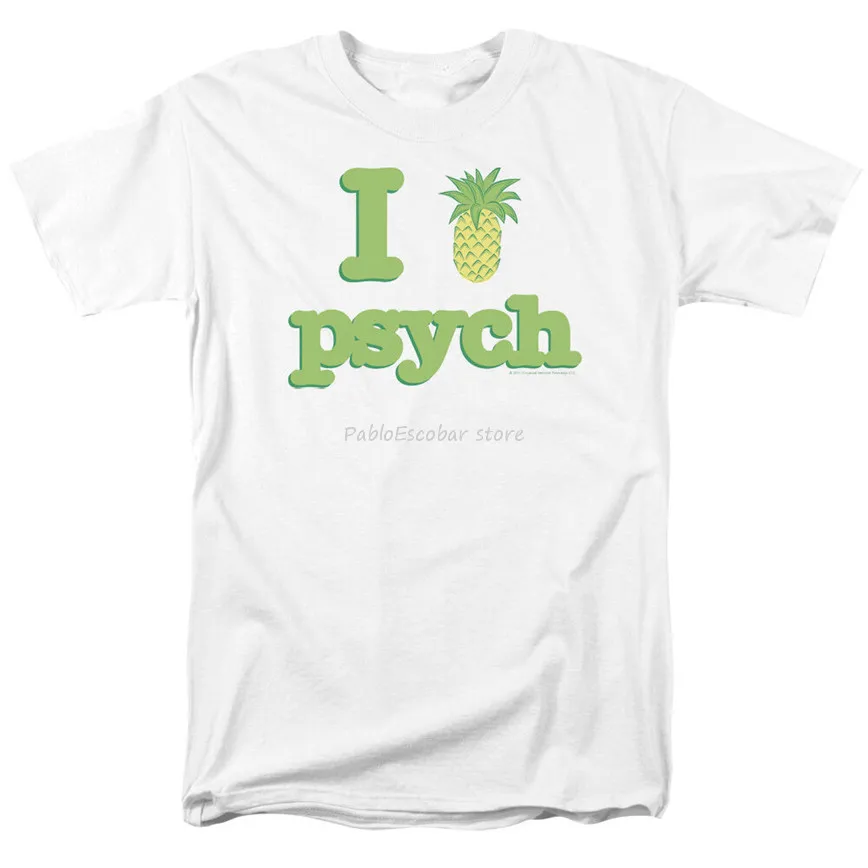

Psych Tv Show I Love (ананас) Psych, Лицензионная версия, 4XL, 5XL, M, Xl, 2Xl, 21Xl, футболка, мужская летняя футболка