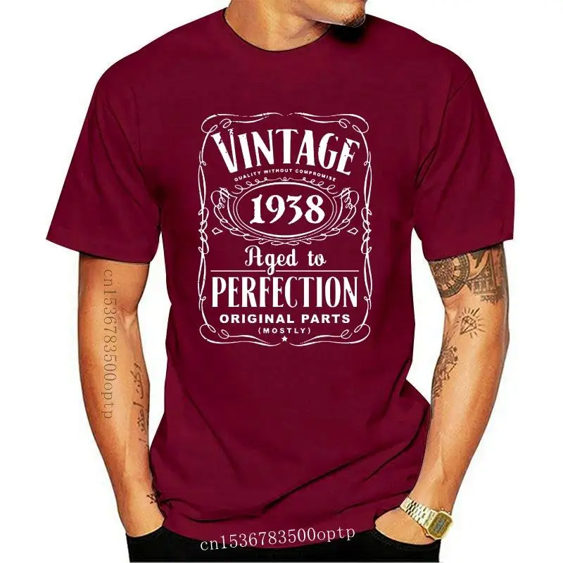 

Camiseta de cuello redondo para hombre, ropa de cumpleaños de 80 años, Vintage, a la moda, regalo de 80 años, 1938