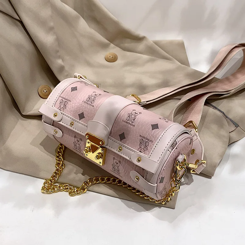 

Personality Small Bag Women's Bag 2022 Summer New All-match Simple Messenger Bag Chain Bag Fashion Single Shoulder Cylinder Bag
