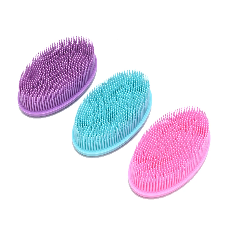 

Cute Soft Silicone Body Brush Wash Bath Shower Exfoliating Skin Fit For Baby Bath Shampoo Facial Massage Brush Supplies