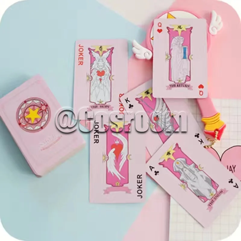 

54Sheets Anime CardCaptor Cards Captor Sakura Cartoon Card Clow Character Poker Collection Cosplay Board for Children Gift Toys