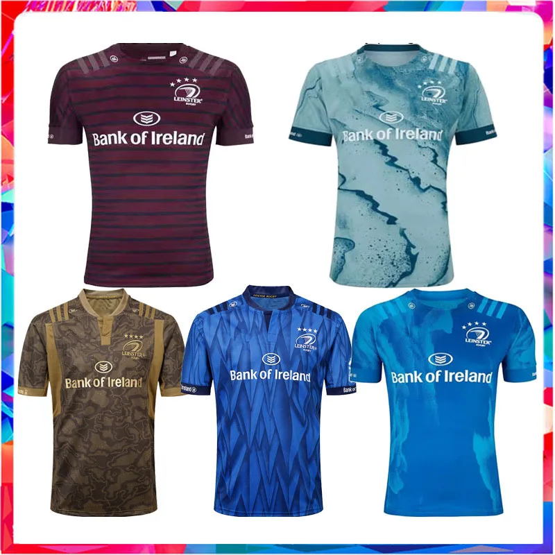 

2021 Leinster Home And Away Short-sleeved Shirt Embroidered Rugby Shirt Training Suit Male Rugby Jersey