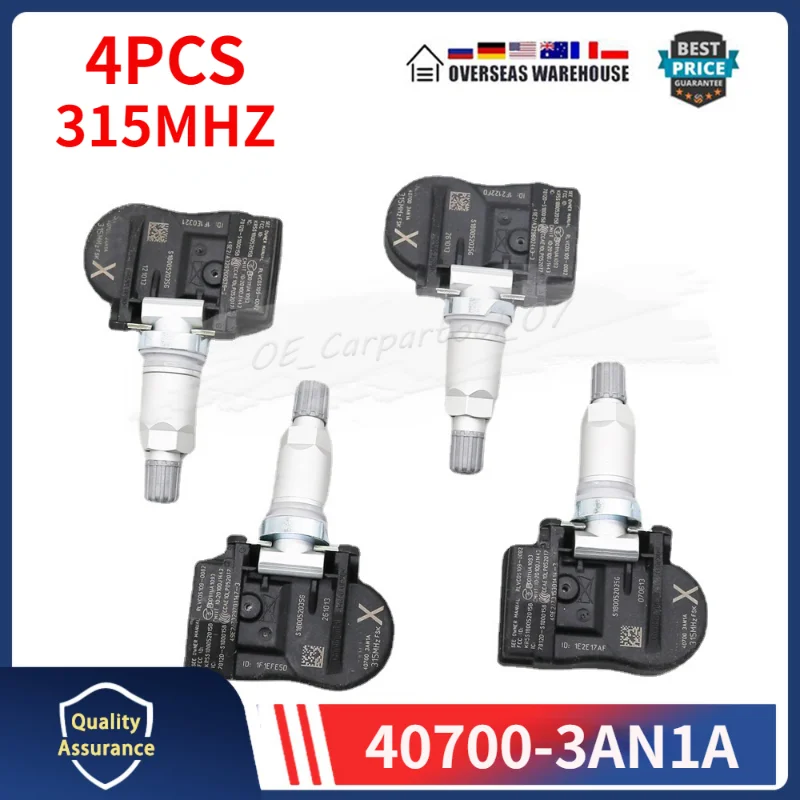 Система мониторинга давления в шинах автомобиля 40700-3AN1A 407003AN1B 315 МГц TPMS датчик 4 шт. для Nissan Juke Cube Versa Note Leaf Sentra Система мониторинга давления в шинах автомобиля 40700-3AN1A 407003AN1B 315 МГц TPMS датчик 4 шт. для Nissan Juke Cube Versa Note Leaf Sentra