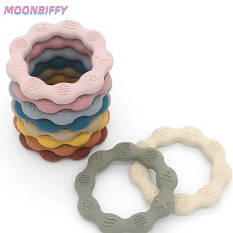 

Silicone Baby Grip Teething Toys BPA Free Baby Silicone Teether Health Care Molar Toy Tactile Cognition Food Grade Shower Gifts