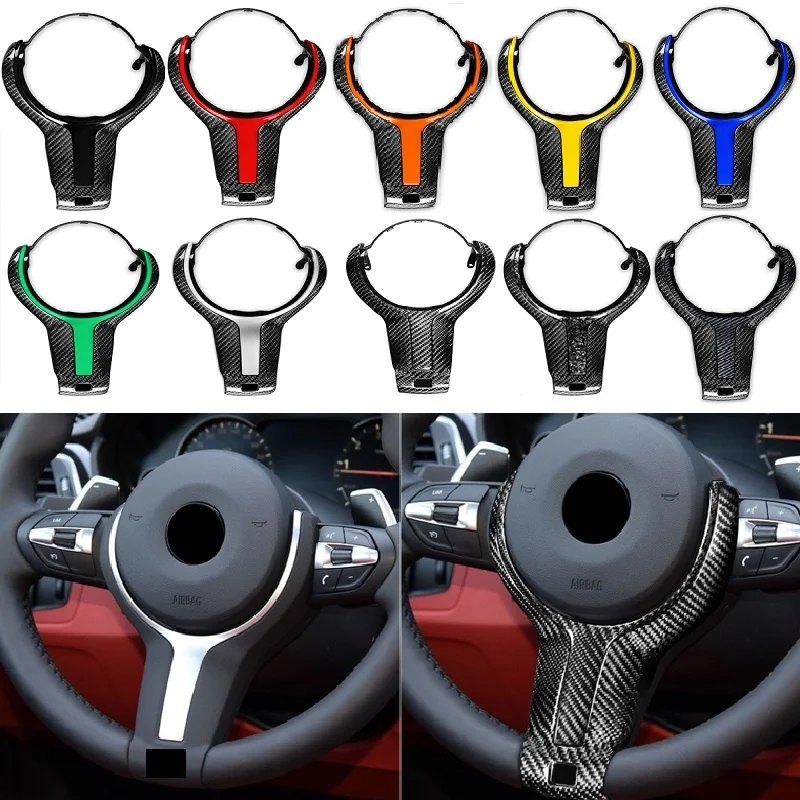 

Carbon Fiber Steering Wheel Trim Cover Replace Inner Painted ABS Fit For BMW M Sport F20 F22 F30 F31 F32 F36 F10M F06 F12 X5F15