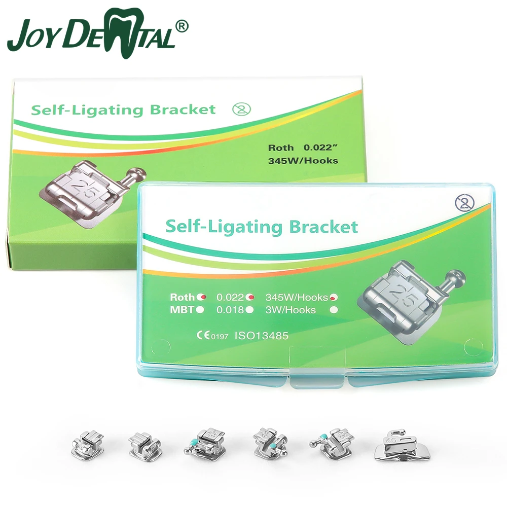 

24Pcs/Box Dental Orthodontic Self Ligating Brackets Dentistry Metal Material Braces with 1st Molar Buccal Tube MBT/Roth0.022