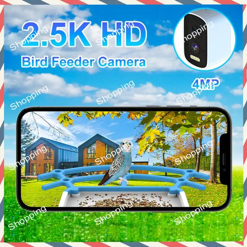 Фото M20K видеокамера для кормушки для птиц с солнечной панелью, Wi-Fi, беспроводная уличная солнечная камера с обнаружением движения, камера наблюдения за птицами №5